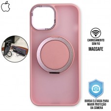 Capa iPhone 15 Pro - Metal Stand Fosca Magsafe Chanel Pink